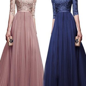 This Women Chiffon Maxi Evening Dress Design Made Of High Quality Polyster And Spandex Material