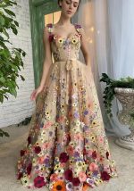 This Women Flower Embroidery Sexy Dress Design Made Of High Quality Polyster And Spandex Material