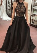 This Women Lace Halter Neck Sleeveless Formal Party Evening Dress Design Made Of Good Quality Polyster And Spandex Material