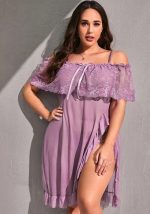 This Women Lace Mesh Off Shoulder Slip Nightdress Sexy Lingerie Made Of Durable And Elastic Material. Women¡¯s Plus Size Wholesale Lingerie At Global Lover Pay More Attention To The Novelty And Uniqueness Of Styles. We Offer Huge Selections Of Sexy Plus Size Lingerie Xl