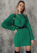 This Women Loose Casual Knitting Sweater Combine The Warm And Fashion. It Is a Must-Have Item For This Winter. Sweater Dresses For Women At Global Lover Comes For Different Occasions - Daily Life