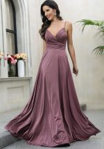 This Women Pleated v-Neck Sexy Dress Design Made Of High Level Material