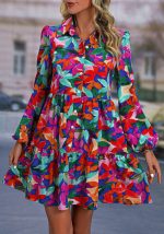 This Women Printed Shirt Dress Design Made Of High Quality Polyster And Spandex Material. Print Dresses Is More Interesting And Stylish. Print Maxi Dresses Is One Of The Popular Item For Islander Vocations. Women¡¯s Print Dresses At Global Lover Comes With Forever Floral