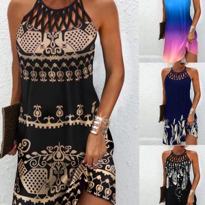 This Women's Cutout Print Sleeveless Casual Dress Design Made Of High Quality Polyster And Spandex Material. Print Dresses Is More Interesting And Stylish. Print Maxi Dresses Is One Of The Popular Item For Islander Vocations. Women¡¯s Print Dresses At Global Lover Comes With Forever Floral