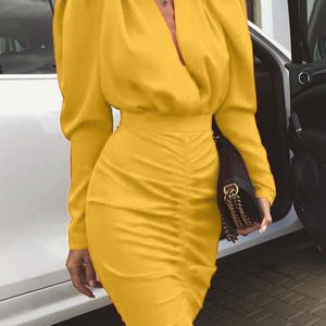 This Women's Fall Winter Women's Deep v Neck Bodycon Sexy Dress Design Made Of High Quality Polyster And Spandex Material. It Come With Good Stretch And Wearing Comfortable. Women¡¯s Midi Dresses Is Omnipotent And Suit For All Kinds Of Occasions - Daily Wear