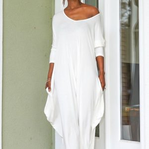 Diese Frauen Herbst Frauen Plus Size Loose Casual Jumpsuit Design von hoher Qualität Polyster und Spandex Material gemacht