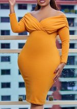 This Women's Spring v Neck Solid Color Bodycon Sexy Fashion Plus Size Dress Design Made Of High Quality Polyster And Spandex Material. It Come With Good Stretch And Wearing Comfortable. Women¡¯s Midi Dresses Is Omnipotent And Suit For All Kinds Of Occasions - Daily Wear