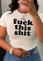 This Women's Top Trend t-Shirt Printed Women's t-Shirt Loose Plus Size Top Made Of Comfortable And Elastic Fabric. It Is Wholesale Sexy Plus Size Tops For Women. With The Gradual Rise Of Feminist Awareness