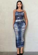 This Women's Autumn Sexy Low Back Fashion Casual Slim Denim Bodycon Dress Design Made Of High Quality Polyster And Spandex Material. It Come With Good Stretch And Wearing Comfortable And Feeling Freedom. The Tight And Fitted Dress Is The Most Popular Options From Party Girls. Shop Bodycon Dresses At Global Lover And Find Amazing Designs Sequins