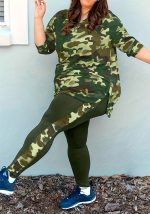 This Women's Camouflage Print Long Sleeve Two Piece Pants Set Design And Made Of Comfortable And Elastic Fabric. Wholesale Plus Size Two Piece Sets Is a Must-Have Item For Curvy Ladies. Two Piece Sets Can Either Be Worn Together Or Individually