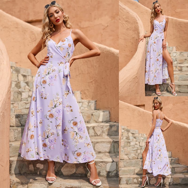 This Women's Chic Off Shoulder Slit Slim Fit Long Print Dress Design Made Of High Quality Polyster And Spandex Material. Print Dresses Is More Interesting And Stylish. Print Maxi Dresses Is One Of The Popular Item For Islander Vocations. Women¡¯s Print Dresses At Global Lover Comes With Forever Floral