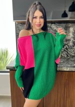 This Women's Clothing Autumn And Winter Women's Loose Round Neck Casual Knitting Sweater Dress Combine The Warm And Fashion. It Is a Must-Have Item For This Winter. Sweater Dresses For Women At Global Lover Comes For Different Occasions - Daily Life