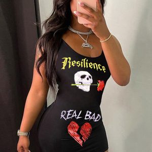 This Women's Fashion Casual Sexy Summer Tank Dress Design Made Of High Quality Polyster And Spandex Material. It Is Stretchy