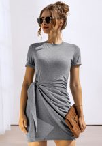 This Women's Fashion Casual Solid Colors Skirts Women's Clothing Design Made Of High Quality Polyster And Spandex Material. It Is Stretchy