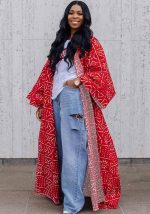 This Women's Fashion Chic Plus Size Versatile Long Loose Print Cardigan Coat Made Of Durable And Thick Material. It Is a Must-Have Item For Autumn And Winter. Global Lover Offer Wholesale Jackets And Coats In Wide Range Selection