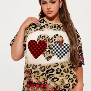 Diese Frauen Mode Plus Size Casual Print Rundhalsausschnitt Kurzarm t-Shirt aus bequemen und elastischen Stoff. Es ist Großhandel Sexy Plus Size Tops für Frauen. Mit dem allmählichen Anstieg des feministischen Bewusstseins