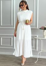 This Women's Fashionable Simple Half Turtleneck Slim Waist Slim Fit Belt Maxi Dress Design Made Of High Quality Polyster And Spandex Material. It Come With Good Stretch And Wearing Comfortable. Women¡¯s Midi Dresses Is Omnipotent And Suit For All Kinds Of Occasions - Daily Wear