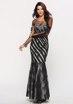 This Women's Lacemesh Slim Prom Long Evening Dress Design Made Of Good Quality Polyster And Spandex Material