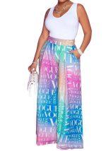 This Women's Letter Print Loose Bright Casual Pants Spring Fall Fashion Trousers Design Made Of Durable And Stretchy Material. It Is a Must-Have Item For Your Closet. Global Lover Offer a Rich Selection Of Wholesale Plus Size Bottoms. You Will Find Wide Range Fabric