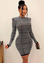 This Womens Long Sleeve Printed Bodycon Dress Design Made Of High Quality Polyster And Spandex Material. It Come With Good Stretch And Wearing Comfortable And Feeling Freedom. The Tight And Fitted Dress Is The Most Popular Options From Party Girls. Shop Bodycon Dresses At Global Lover And Find Amazing Designs Sequins