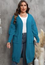 This Women's Outerwear Plus Size Women's Oversized Woven Sweater Two Pocket Balloon Sleeve Sweater Cardigan Made Of Comfortable And Soft Fabric. It Is a Must-Have Item For Curvy Ladies In Autumn And Winter. Global Lover Offer All Kinds Of Women¡¯s Plus Size Coat And Hope Curvy Ladies Find Here a Warm And Exciting Place To Shop - Wholesale Plus Size Jackets