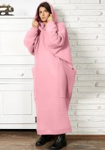 This Women's Oversize Long Hoodies Fall/Winter Pocket Plus Size Hoodies Dress Design Made Of High Quality Polyster And Spandex Material