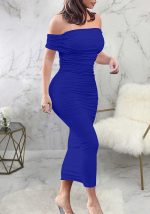 This Women's Sexy Fashion Solid Off Shoulder Micro Ruffle Dress Design Made Of High Quality Polyster And Spandex Material. It Come With Good Stretch And Wearing Comfortable And Feeling Freedom. The Tight And Fitted Dress Is The Most Popular Options From Party Girls. Shop Bodycon Dresses At Global Lover And Find Amazing Designs Sequins