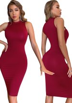 This Women's Sexy Solid Round Neck Dress Design Made Of High Quality Polyster And Spandex Material. It Come With Good Stretch And Wearing Comfortable And Feeling Freedom. The Tight And Fitted Dress Is The Most Popular Options From Party Girls. Shop Bodycon Dresses At Global Lover And Find Amazing Designs Sequins