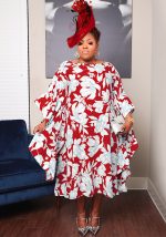 This Women's Slit Multicolor Skirt Kimono Sleeves Plus Size Dress Loose Nightclub Dress Made Of Soft And Elastic Fabric. Global Lover Wholesale Plus Size Dresses And Hope Curvy Ladies Find Here a Warm And Exciting Place To Shop Affordable Curvy Dresses Online - Plus Size Casual