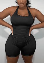 This Women's Solid Tank Top Plus Size Bodysuit Design Made Of High Quality Polyster And Spandex Material. It Is Stretchy