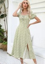 This Women's Square Neck Puff Sleeve French Tea Break Dress Trendy Floral Dress Design Made Of High Quality Polyster And Spandex Material. Print Dresses Is More Interesting And Stylish. Print Maxi Dresses Is One Of The Popular Item For Islander Vocations. Women¡¯s Print Dresses At Global Lover Comes With Forever Floral