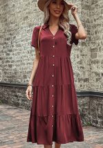 This Women's Summer Chic Hepburn French Dress Design Made Of High Quality Polyster And Spandex Material