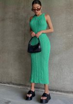 This Women's Summer Fashion Casual Knitting Sleeveless Round Neck Dress For Women Combine The Warm And Fashion. It Is a Must-Have Item For This Winter. Sweater Dresses For Women At Global Lover Comes For Different Occasions - Daily Life