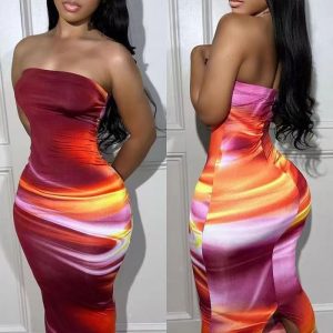 Diese Frauen Sommer Sexy schulterfrei Positionierung Druck Schlitz Kleid Design aus hochwertigem Polyster und Spandex Material. Es kommen mit guten Stretch und tragen bequem und Gefühl Freiheit. Die Tight und Fitted Dress ist die beliebteste Optionen von Party Girls. Shop Bodycon Kleider bei Global Lover und finden Sie erstaunliche Designs Pailletten