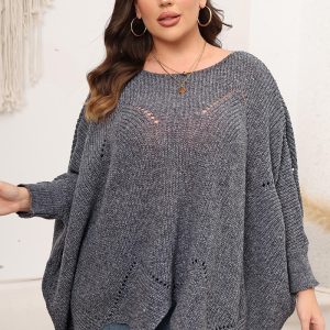 This Women's Tops Plus Size Women's Fall Winter Loose Knit Pullover Sweater Made Of Comfortable And Elastic Fabric. It Is Wholesale Sexy Plus Size Tops For Women. With The Gradual Rise Of Feminist Awareness