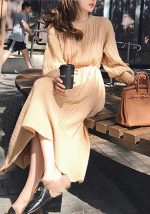 This Women's Trendy Autumn And Winter Retro Long-Sleeved Dress Knitting Sweater Basic Dress Combine The Warm And Fashion. It Is a Must-Have Item For This Winter. Sweater Dresses For Women At Global Lover Comes For Different Occasions - Daily Life