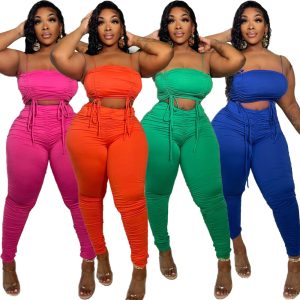 This Women's Women's Printed Two Piece Suit Design And Made Of Comfortable And Elastic Fabric. Wholesale Plus Size Two Piece Sets Is a Must-Have Item For Curvy Ladies. Two Piece Sets Can Either Be Worn Together Or Individually