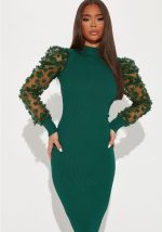 This Women's Petal Mesh Sleeve One-Piece Collar Dress Design Made Of High Quality Polyster And Spandex Material. It Come With Good Stretch And Wearing Comfortable. Women¡¯s Midi Dresses Is Omnipotent And Suit For All Kinds Of Occasions - Daily Wear