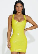 This Women's Summer Sexy v-Neck Pu Shiny Face Slim Fit Slim Waist Bodycon Strap Jumpsuit Design Made Of High Quality Polyster And Spandex Material. It Come With Good Stretch And Wearing Comfortable And Feeling Freedom. The Tight And Fitted Dress Is The Most Popular Options From Party Girls. Shop Bodycon Dresses At Global Lover And Find Amazing Designs Sequins