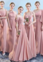 This Bridesmaid Dress Pink Evening Dress Bridesmaid Corps Dress Chiffon Bridesmaid Dress Design Made Of High Level Material