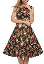 This Summer Women Retro Sleeveless Print Dress Design Made Of High Quality Polyster And Spandex Material. Print Dresses Is More Interesting And Stylish. Print Maxi Dresses Is One Of The Popular Item For Islander Vocations. Women¡¯s Print Dresses At Global Lover Comes With Forever Floral