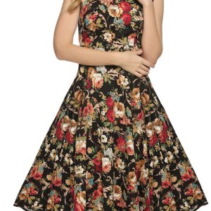 This Summer Women Retro Sleeveless Print Dress Design Made Of High Quality Polyster And Spandex Material. Print Dresses Is More Interesting And Stylish. Print Maxi Dresses Is One Of The Popular Item For Islander Vocations. Women¡¯s Print Dresses At Global Lover Comes With Forever Floral