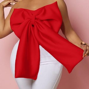 This Women Tops Women's Sexy Bow Wrap Chest African Strapless Blouse Is Soft And Comfortable. Camisole Tank Top Is a Must-Have Item For Your Closet