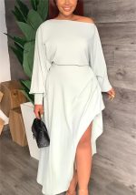 This Women's Autumn Winter Fashion Solid Color Long Sleeve Dress Design Made Of High Quality Polyster And Spandex Material. It Come With Good Stretch And Wearing Comfortable. Women¡¯s Midi Dresses Is Omnipotent And Suit For All Kinds Of Occasions - Daily Wear