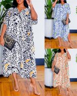 This Women's Fashion Print Women's Loose Dress Design Made Of High Quality Polyster And Spandex Material. Print Dresses Is More Interesting And Stylish. Print Maxi Dresses Is One Of The Popular Item For Islander Vocations. Women¡¯s Print Dresses At Global Lover Comes With Forever Floral