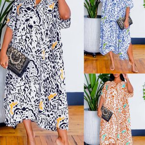 This Women's Fashion Print Women's Loose Dress Design Made Of High Quality Polyster And Spandex Material. Print Dresses Is More Interesting And Stylish. Print Maxi Dresses Is One Of The Popular Item For Islander Vocations. Women¡¯s Print Dresses At Global Lover Comes With Forever Floral