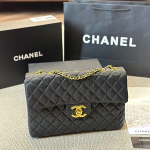 CHANEL Black Gold Medieval Beckham Bag