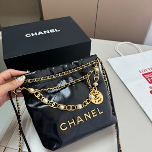 chanel Chanel drawstring mini shopping bag garbage bag vintage style chain super beautiful old gilt retro and fashionable very versatile D-287 size 18.7.20 folding box