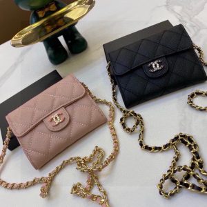 8125 gift box packaging  Chanel 2021 latest lipstick bag coin purse  Cow leather inside and outside