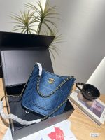 Original denim Chanel 24 denim Tote bag